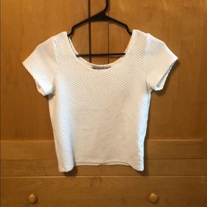 White crop top